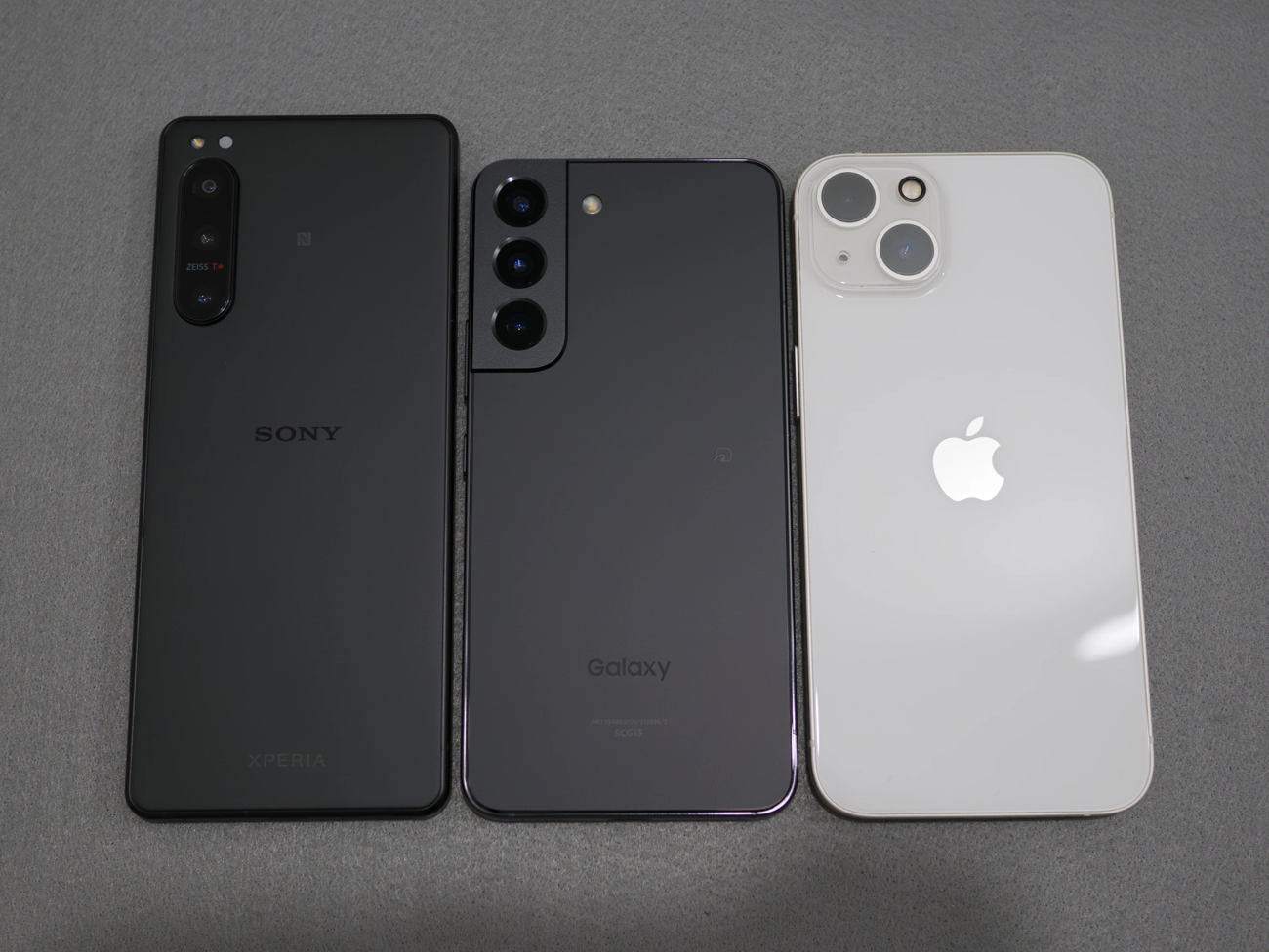サイズ比較 iPhoneとGalaxyは同一ですね